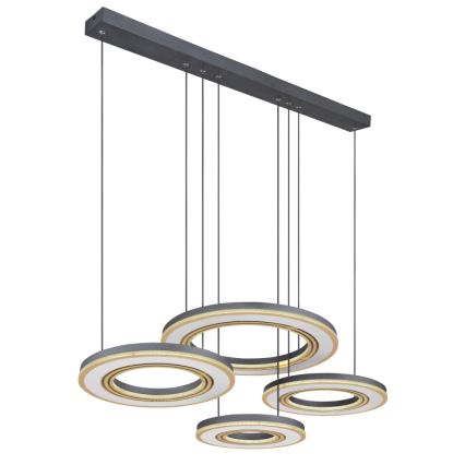 Globo - LED Prigušivi luster na sajli LED/80W/230V 2700-6000K crna + daljinski upravljač