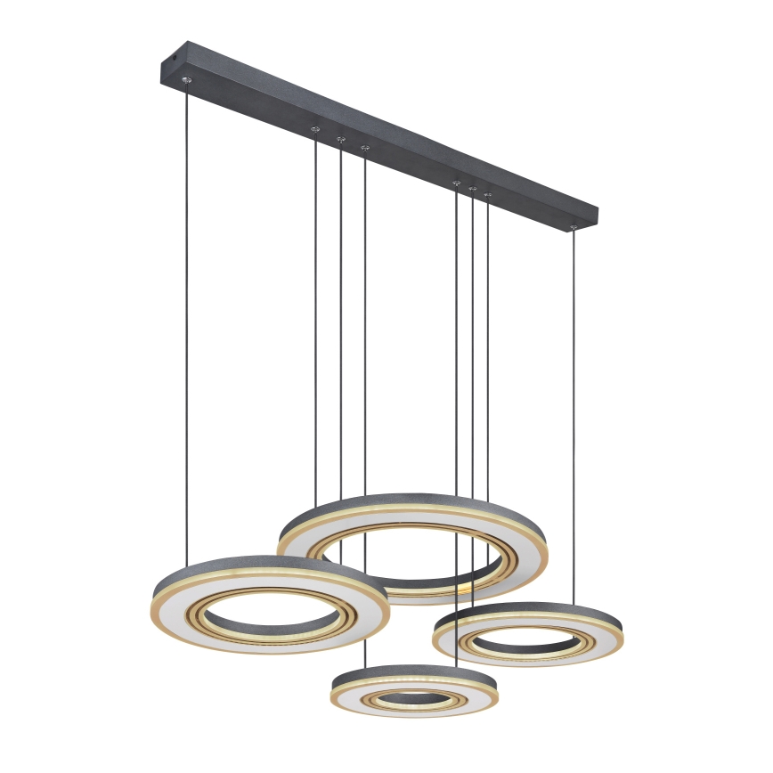 Globo - LED Prigušivi luster na sajli LED/80W/230V 2700-6000K crna + daljinski upravljač
