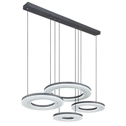 Globo - LED Prigušivi luster na sajli LED/80W/230V 2700-6000K crna + daljinski upravljač