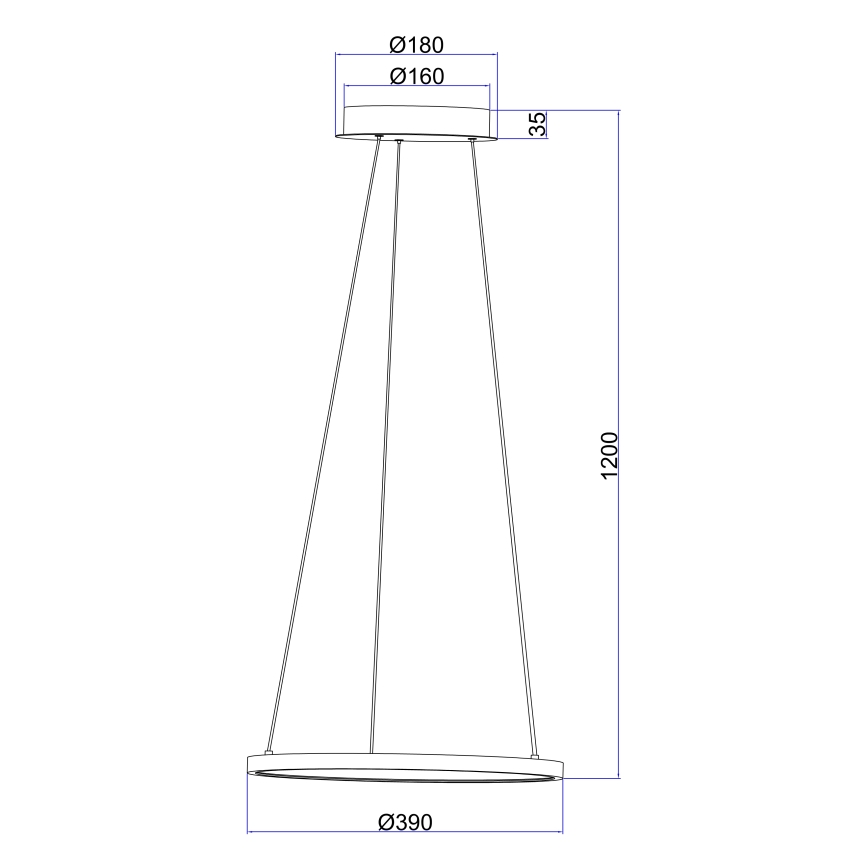 Globo - LED Luster na sajli LED/19W/230V