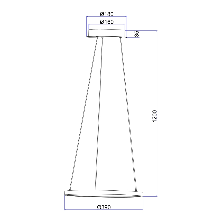 Globo - LED Luster na sajli LED/19W/230V