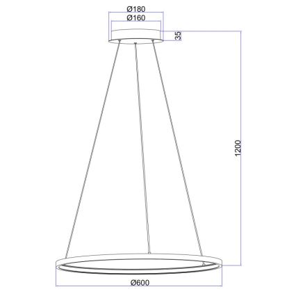 Globo - LED luster na sajli LED/29W/230V