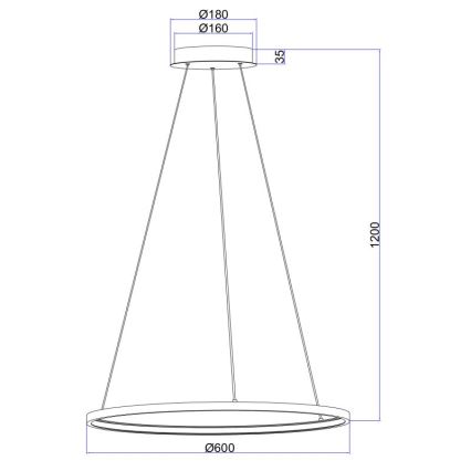 Globo - LED luster na sajli LED/29W/230V