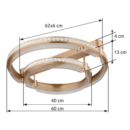 Globo - LED Prigušiva stropna svjetiljka LED/78W/230V 2700K-6000K + daljinski upravljač