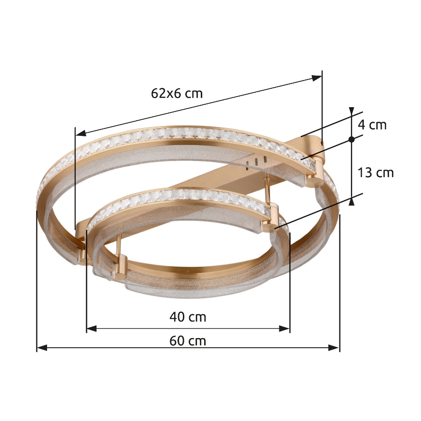 Globo - LED Prigušiva stropna svjetiljka LED/78W/230V 2700K-6000K + daljinski upravljač