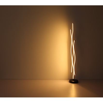 Globo - LED Podna lampa LED/28W/230V 3000K crna/zlatna