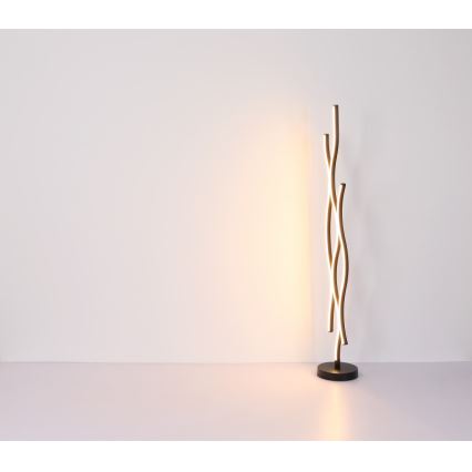 Globo - LED Podna lampa LED/28W/230V 3000K crna/zlatna