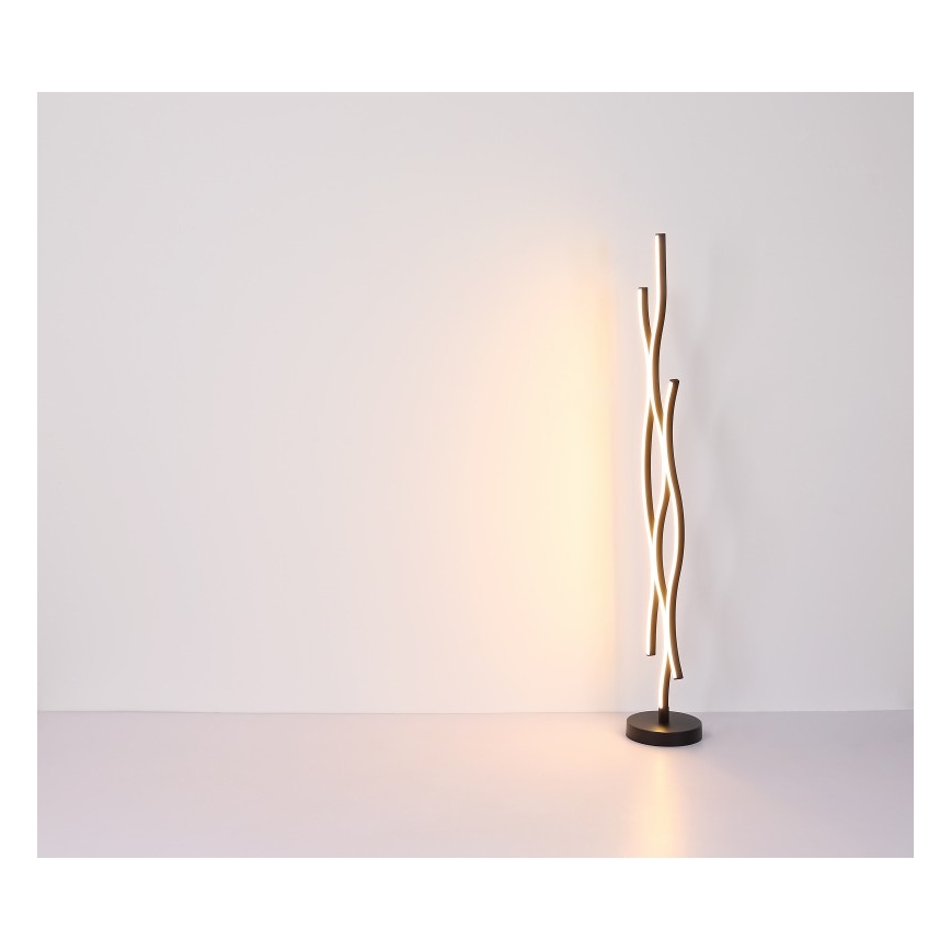 Globo - LED Podna lampa LED/28W/230V 3000K crna/zlatna