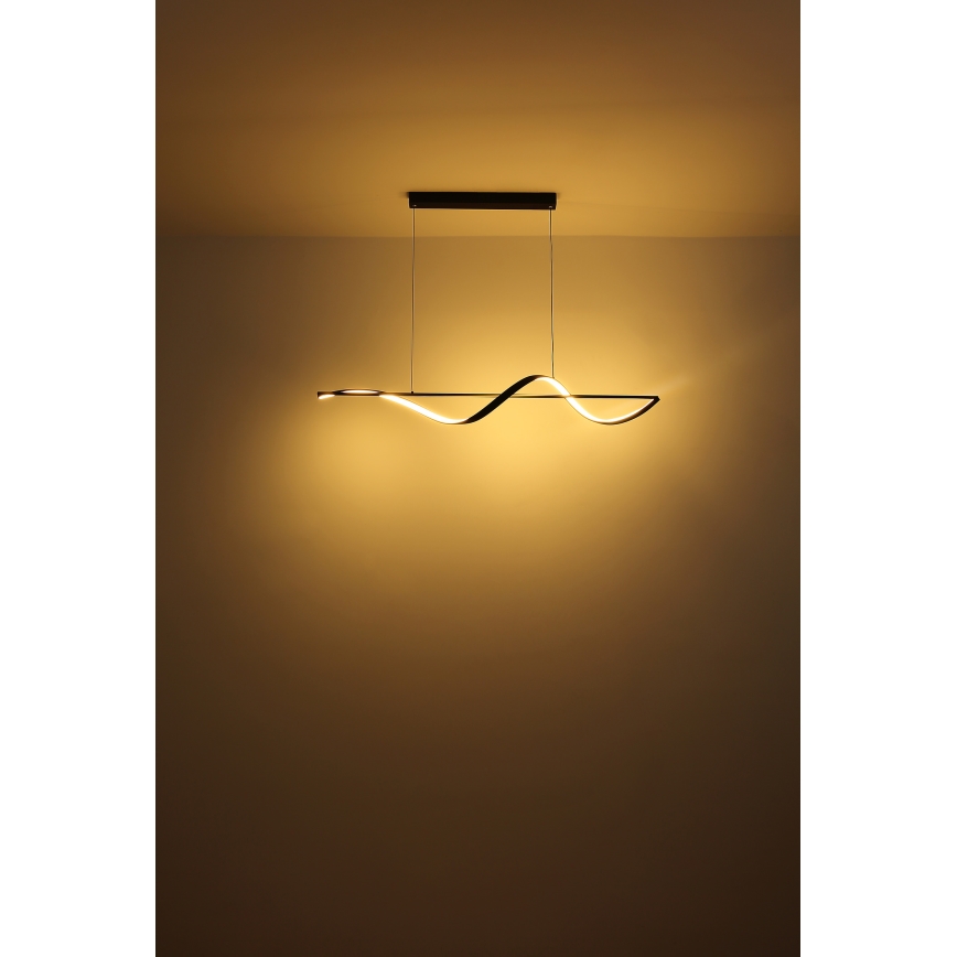 Globo - LED Luster na sajli LED/24W/230V 3000K crna