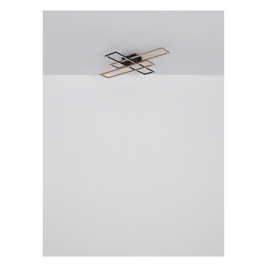 Globo - LED Stropna svjetiljka LED/30W/230V 3000K 60x80 cm crna/zlatna