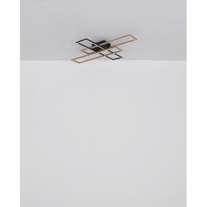 Globo - LED Stropna svjetiljka LED/40W/230V 3000K 60x80 cm crna/zlatna