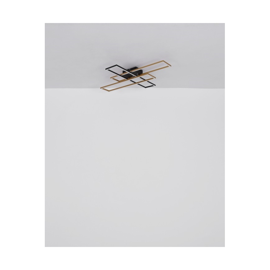 Globo - LED Stropna svjetiljka LED/40W/230V 3000K 60x80 cm crna/zlatna