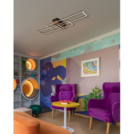 Globo - LED Stropna svjetiljka LED/40W/230V 3000K 25x100 cm crna