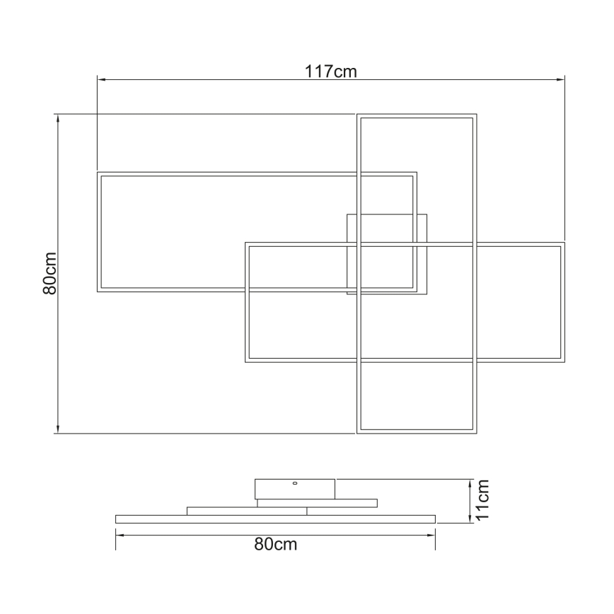 Globo - LED Prigušiva stropna svjetiljka LED/100W/230V 3000-6000K + daljinski upravljač