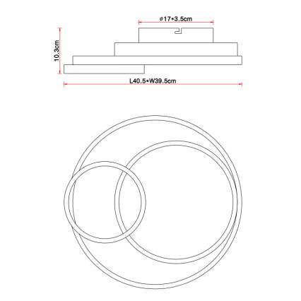 Globo - LED Stropna svjetiljka LED/36W/230V