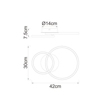 Globo - LED Ugradbeni luster LED/18W/230V