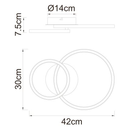 Globo - LED Nadgradni luster LED/18W/230V