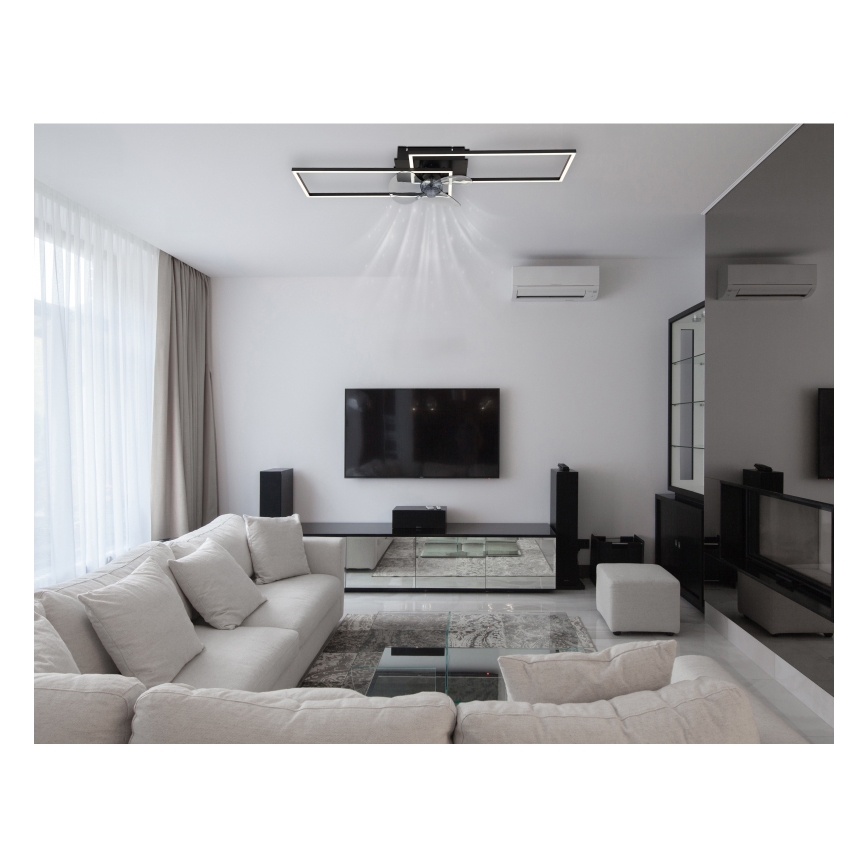 Globo - LED stropna svjetiljka s ventilatorom, s mogućnošću prigušivanja LED/38W/230V 3000-6500K + daljinski upravljač