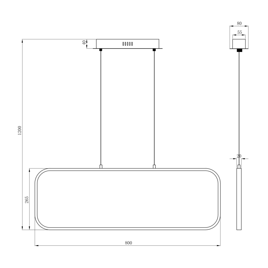 Globo - LED luster na sajli LED/24W/230V