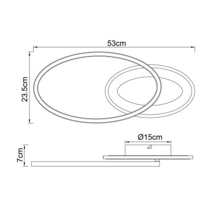 Globo - LED Nadgradni luster LED/24W/230V