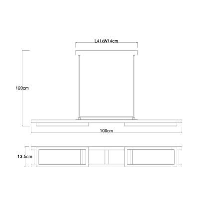 Globo - LED Luster na sajli LED/30W/230V