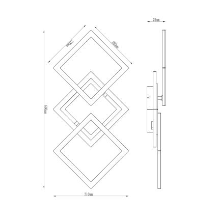 Globo - LED Nadgradni luster LED/30W/230V