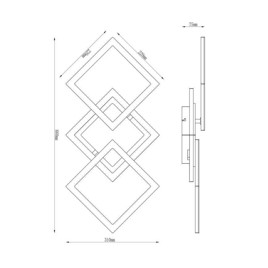 Globo - LED Nadgradni luster LED/30W/230V