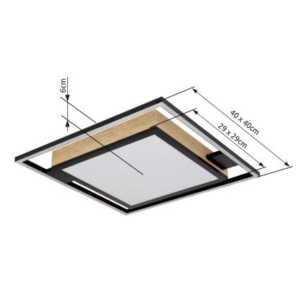 Globo - LED Prigušiva stropna svjetiljka LED/40W/230V 2700-6500K + daljinski upravljač