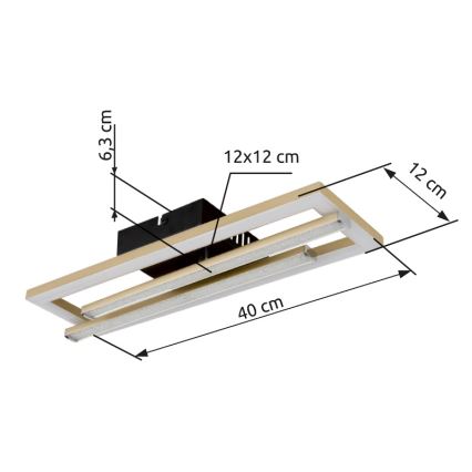 Globo - LED Stropna svjetiljka LED/24W/230V 4000K zlatna