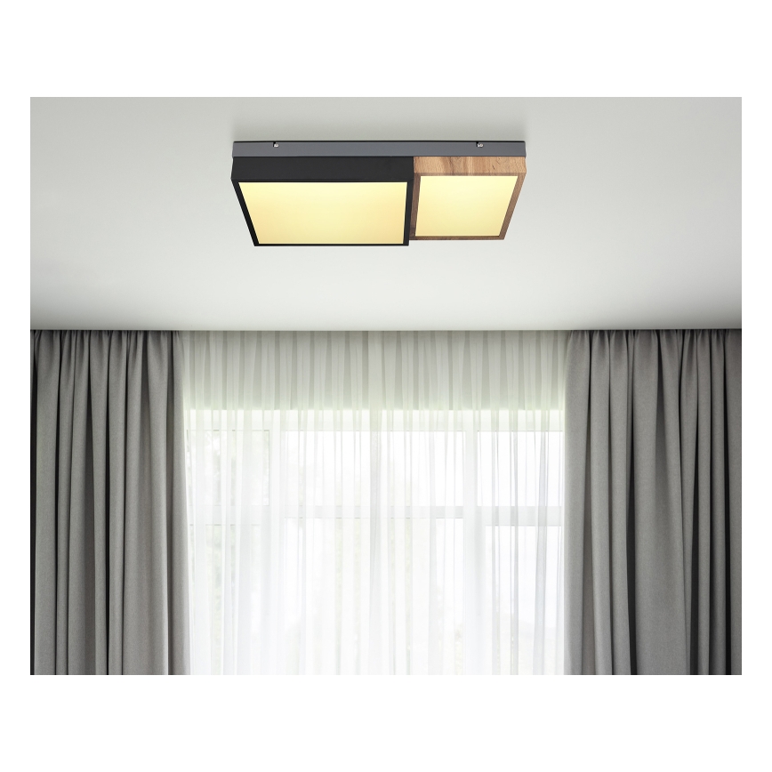 Globo 67286-30 - LED stropna svjetiljka GUNDI LED/30W/230V 35x65 cm smeđa/crna
