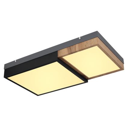 Globo 67286-30 - LED stropna svjetiljka GUNDI LED/30W/230V 35x65 cm smeđa/crna