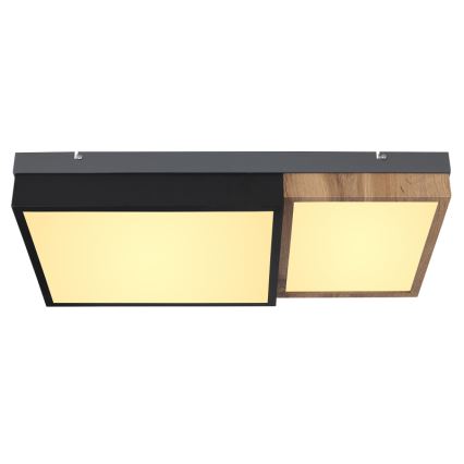 Globo 67286-30 - LED stropna svjetiljka GUNDI LED/30W/230V 35x65 cm smeđa/crna
