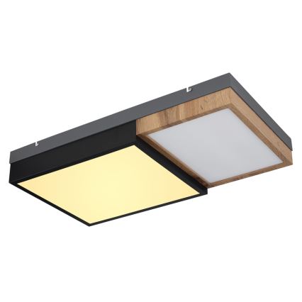 Globo 67286-30 - LED stropna svjetiljka GUNDI LED/30W/230V 35x65 cm smeđa/crna