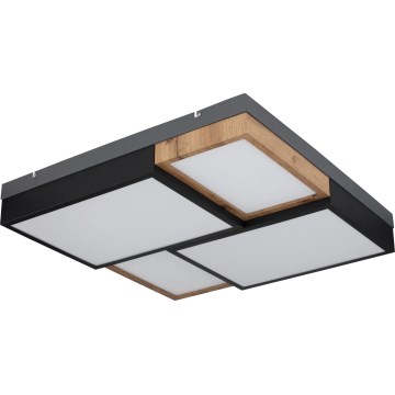 Globo 67286-50 - LED stropna svjetiljka GUNDI LED/50W/230V 60x60 cm smeđa/crna