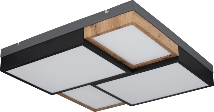Globo 67286-50 - LED stropna svjetiljka GUNDI LED/50W/230V 60x60 cm smeđa/crna