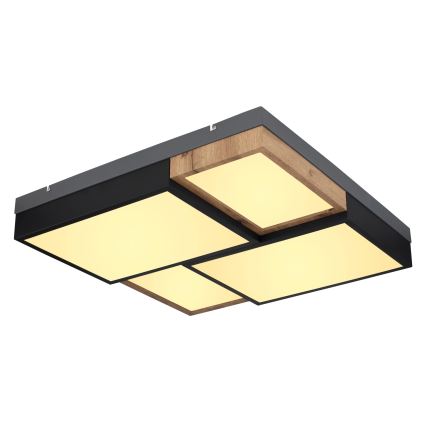 Globo 67286-50 - LED stropna svjetiljka GUNDI LED/50W/230V 60x60 cm smeđa/crna