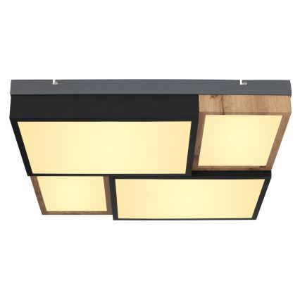 Globo 67286-50 - LED stropna svjetiljka GUNDI LED/50W/230V 60x60 cm smeđa/crna