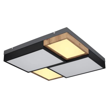 Globo 67286-50 - LED stropna svjetiljka GUNDI LED/50W/230V 60x60 cm smeđa/crna