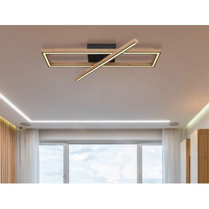 Globo 67287D1 - LED stropna svjetiljka MANDERA LED/36W/230V 20x80 cm smeđa