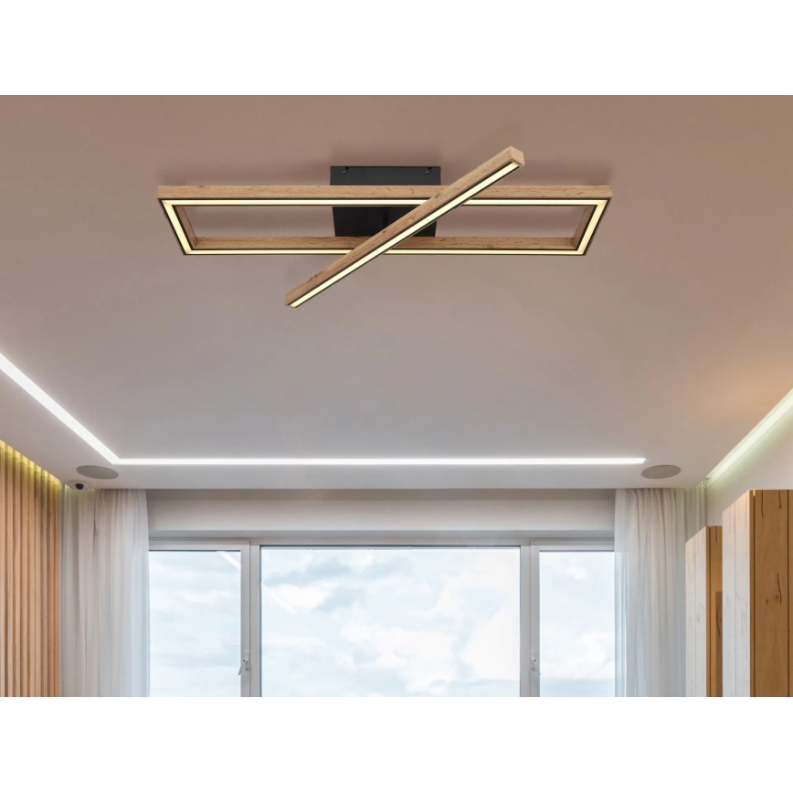 Globo 67287D1 - LED stropna svjetiljka MANDERA LED/36W/230V 20x80 cm smeđa