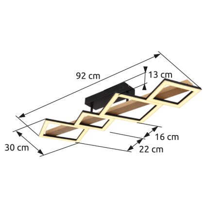 Globo - LED Stropna svjetiljka LED/35W/230V 3000K smeđa