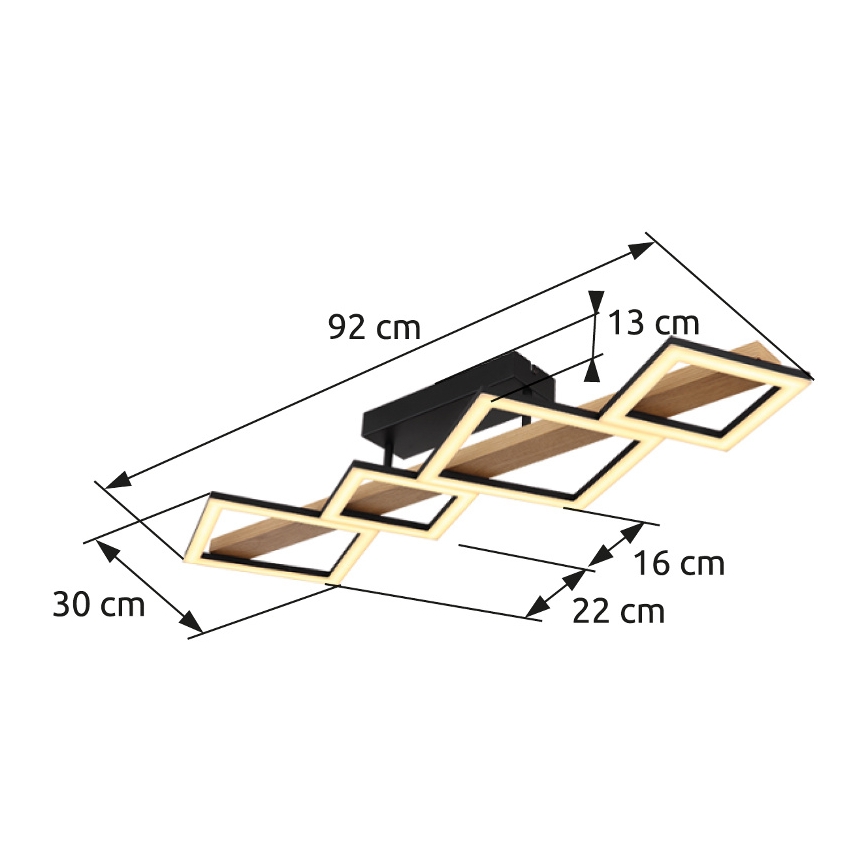 Globo - LED Stropna svjetiljka LED/35W/230V 3000K smeđa