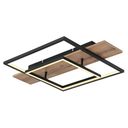 Globo 67289D - LED prigušivo stropno svjetlo VANNI LED/24W/230V 40x60 cm smeđa/crna