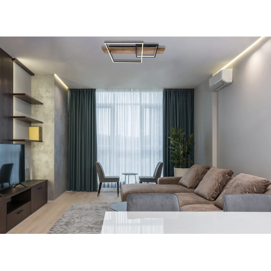Globo 67289D1 - LED stropna svjetiljka VANNI LED/24W/230V 40x75 cm smeđa/crna