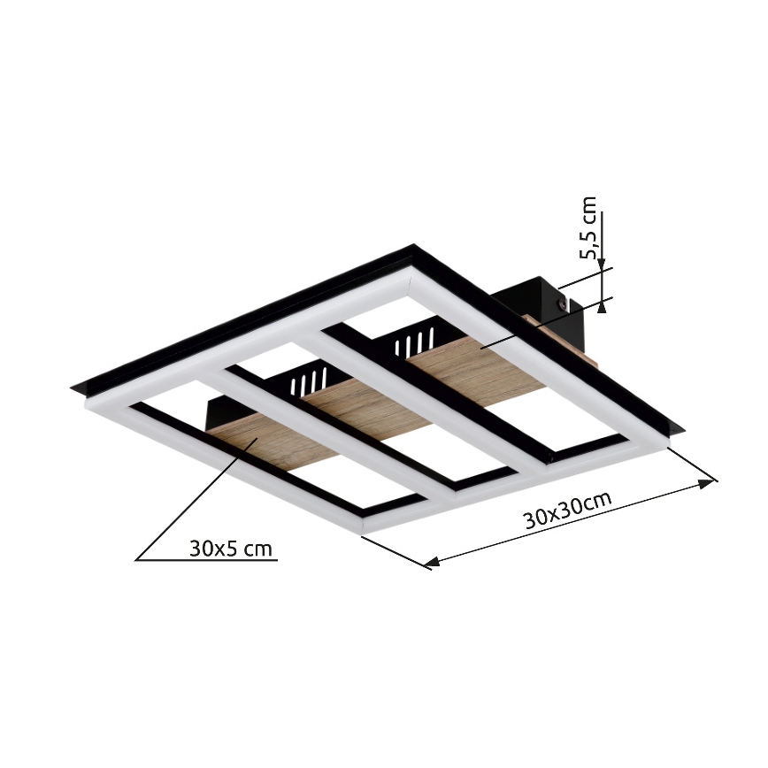Globo - LED Stropna svjetiljka LED/18W/230V 3000K 30x30 cm