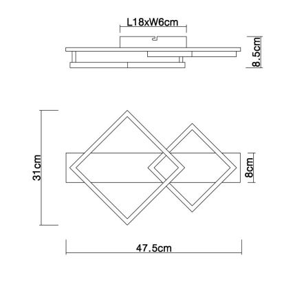 Globo - LED Stropna svjetiljka LED/18W/230V