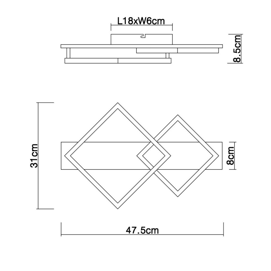 Globo - LED Stropna svjetiljka LED/18W/230V
