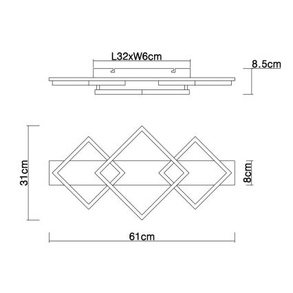 Globo - LED Stropna svjetiljka LED/24W/230V