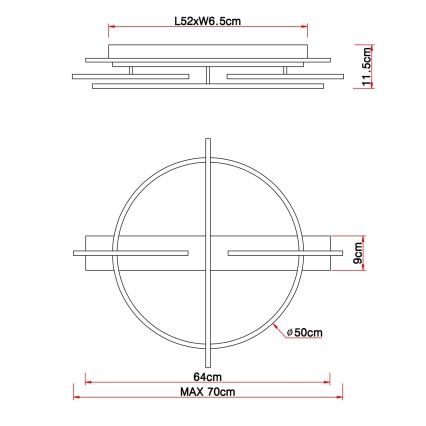 Globo - LED Stropna svjetiljka LED/44W/230V