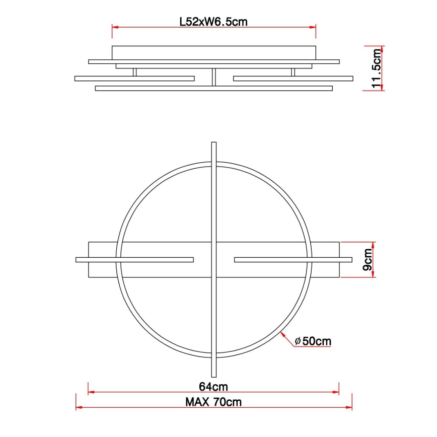 Globo - LED Stropna svjetiljka LED/44W/230V